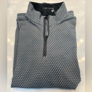Greyson Men’s M Tate Mockneck Quarter-Zip, Diamonds All Day